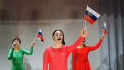 Kolyma: Sngerinnen beim grten Nationalwettbewerb auf Kolyma in der ehemaligen Gulag-Siedlung Debin